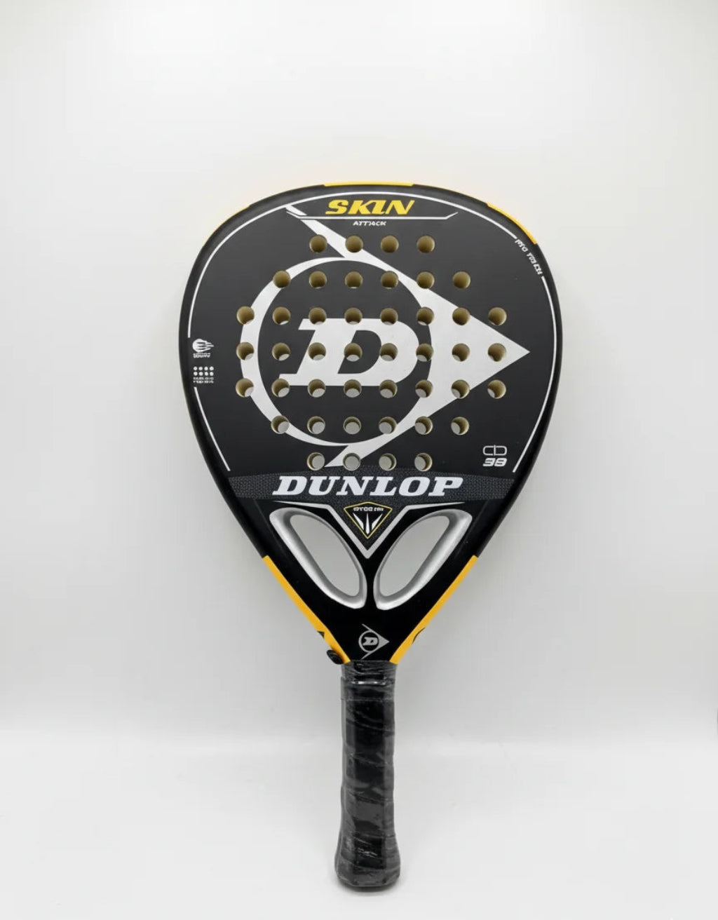 Dunlop tennis racket on a white background